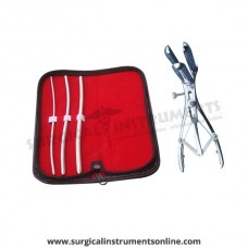Hegar uterine dilator 3 pieces set,3-4, 5-6, 7-8, mathieu speculum